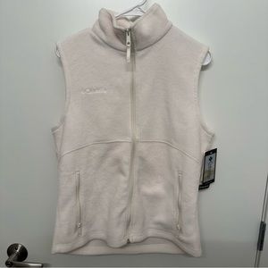 NWT Columbia White Fleece Vest